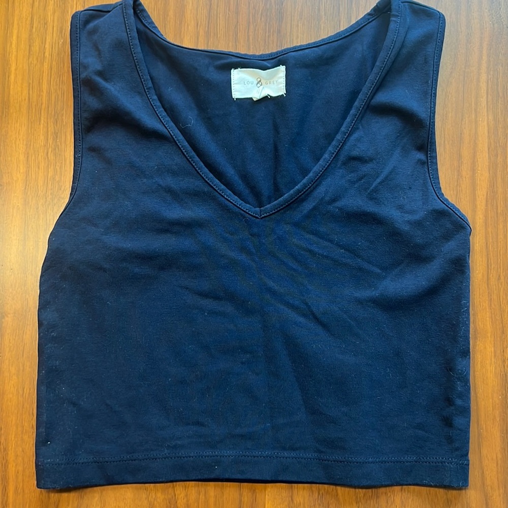 Navy crop XS